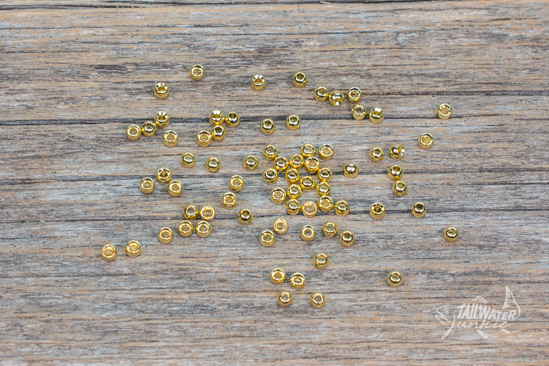 8 SIZES TO PICK FROM 100 COUNT PREMIUM GOLD BRASS BEADS FOR FLY TYING 